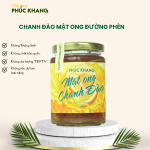 Mật Ong Ngâm Chanh Đào Đường Phèn 300g